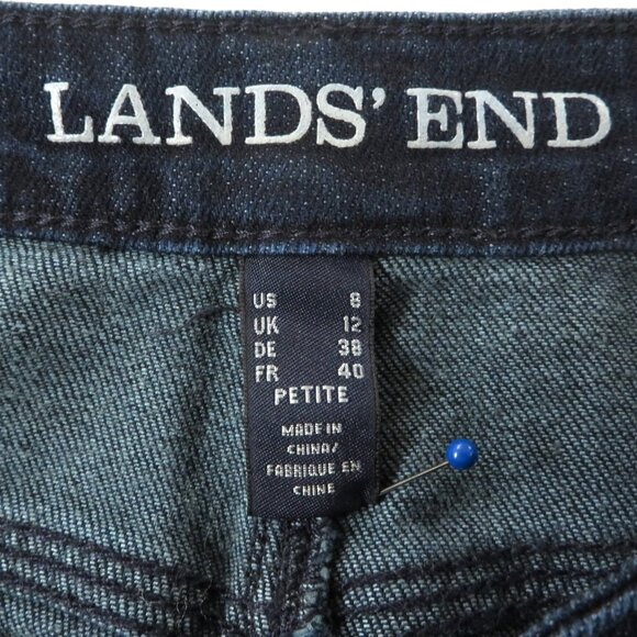 Lands' End 8P Classic 5-Pocket Jean Denim Pencil Skirt - Picture 3 of 3